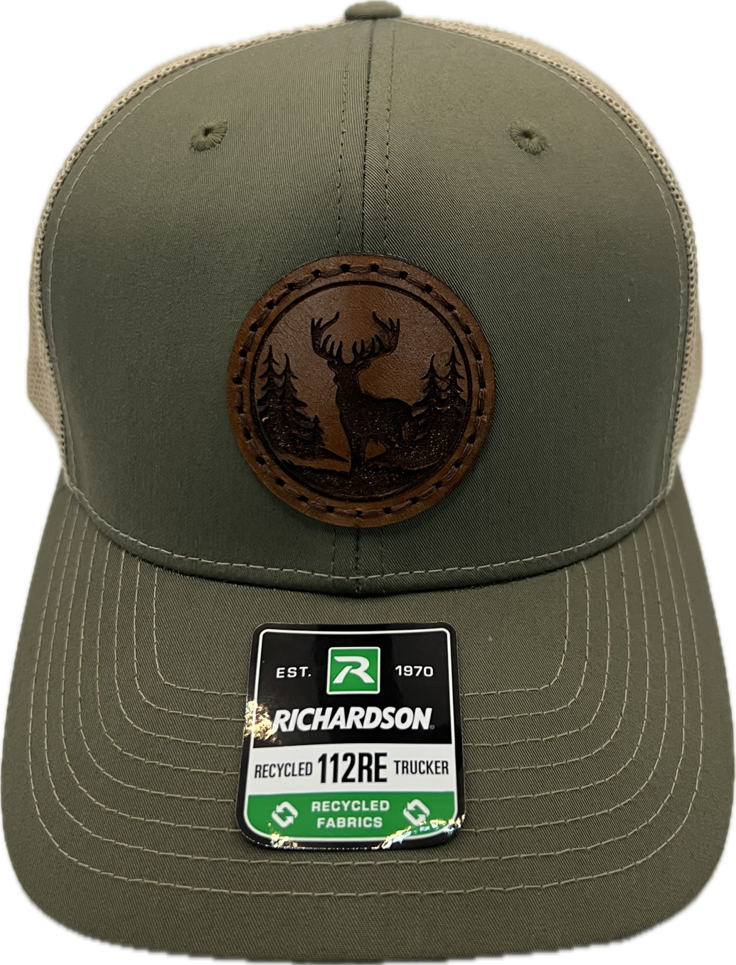 Deer Silhouette Leather Patch Cap