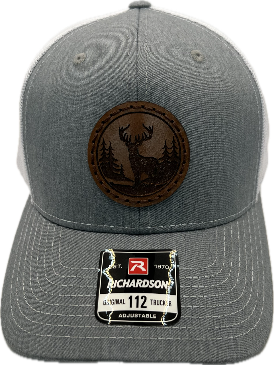Deer Silhouette Leather Patch Cap