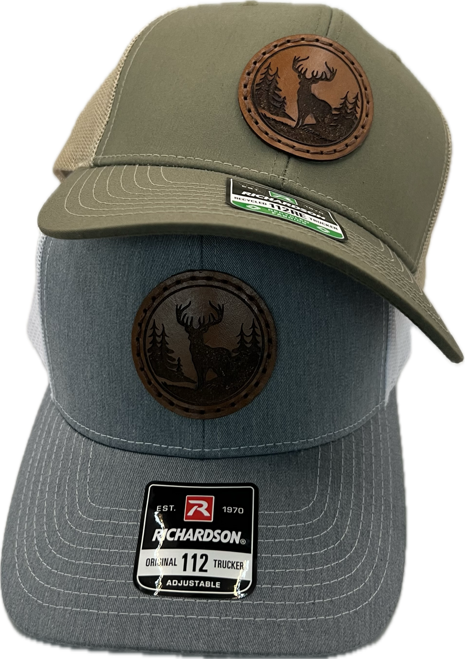 Deer Silhouette Leather Patch Cap
